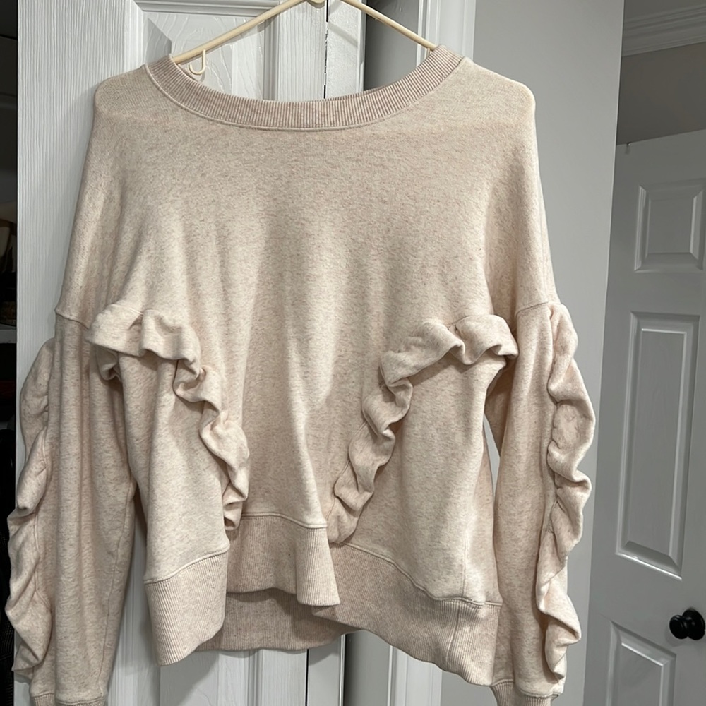Worn Madewell Cream Sweater (size small)